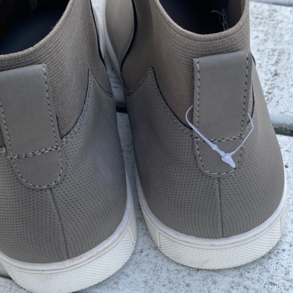 MENS GOOD FELLOW & CO SLIP ON ANKLE SUEDE LOOK GRAY SHOES 8.5 - Picture 2 of 7